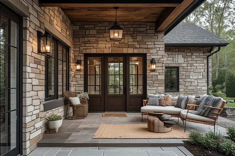 Rustic Village Front Porch Designs