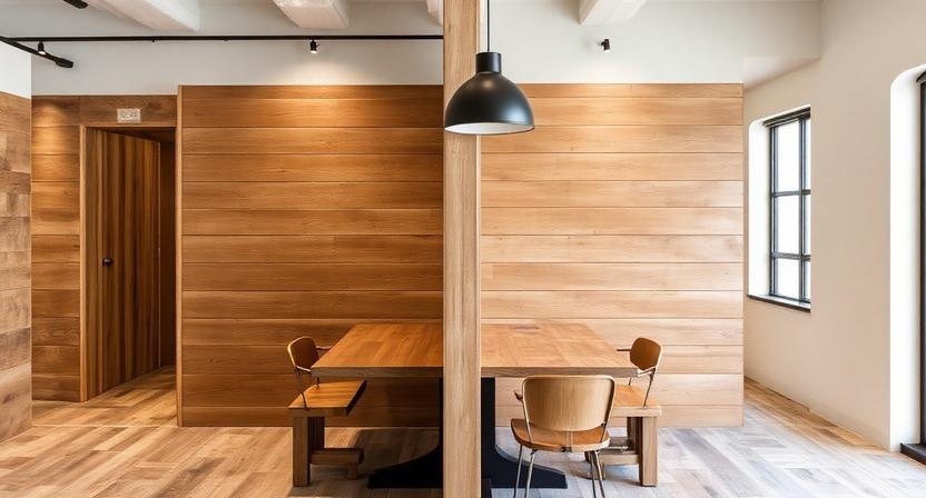 Rustic Wooden Partitions with Natural Textures