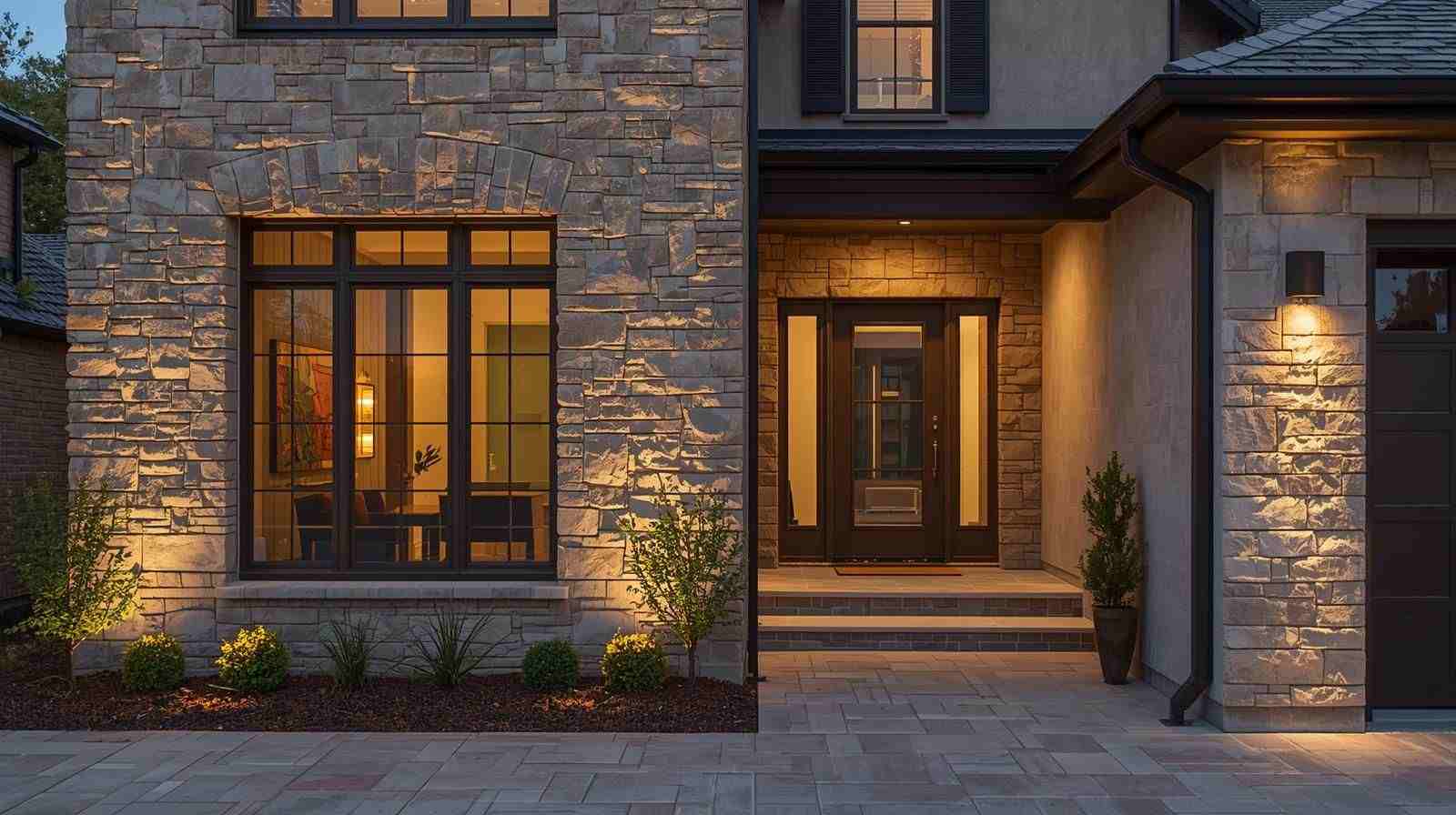 Rustic natural stone facades