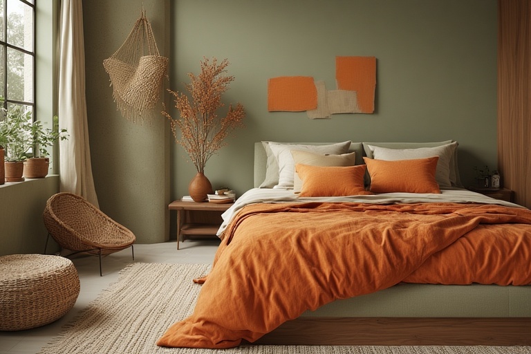 Sage Green & Alloy Orange – Fresh, Vibrant & Modern Dual-Tone Combination