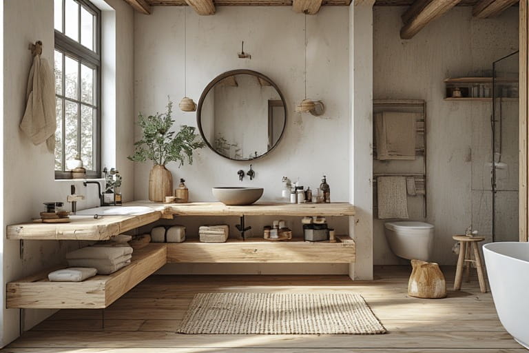 Scandinavian Rustic Bathroom Design