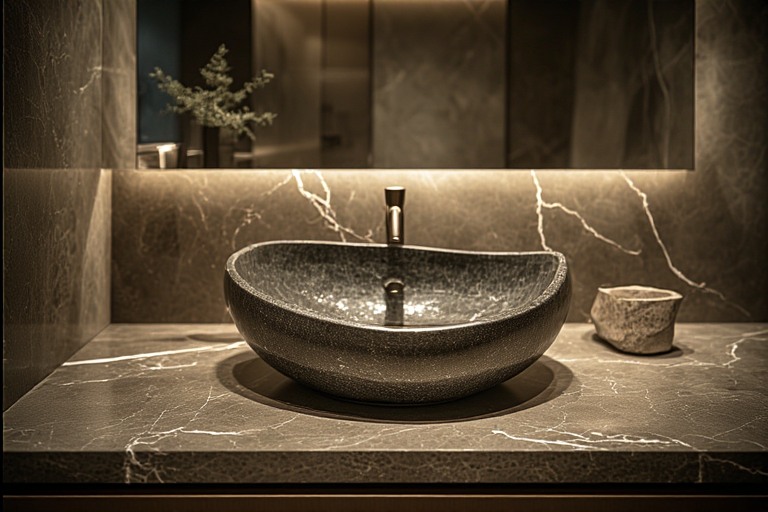 Sculptural Vessel Wash Basin Design