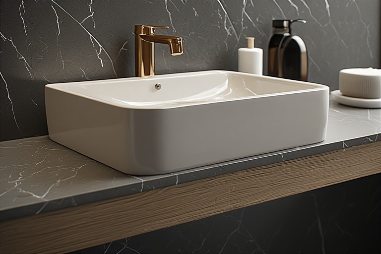 Semi-Recessed Lobby Washbasin Design