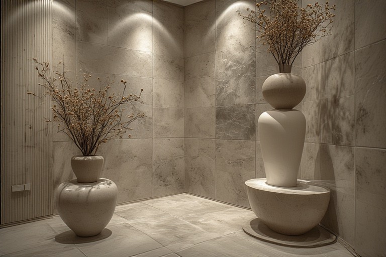 Corner Decoration Ideas for Living Room with Vases