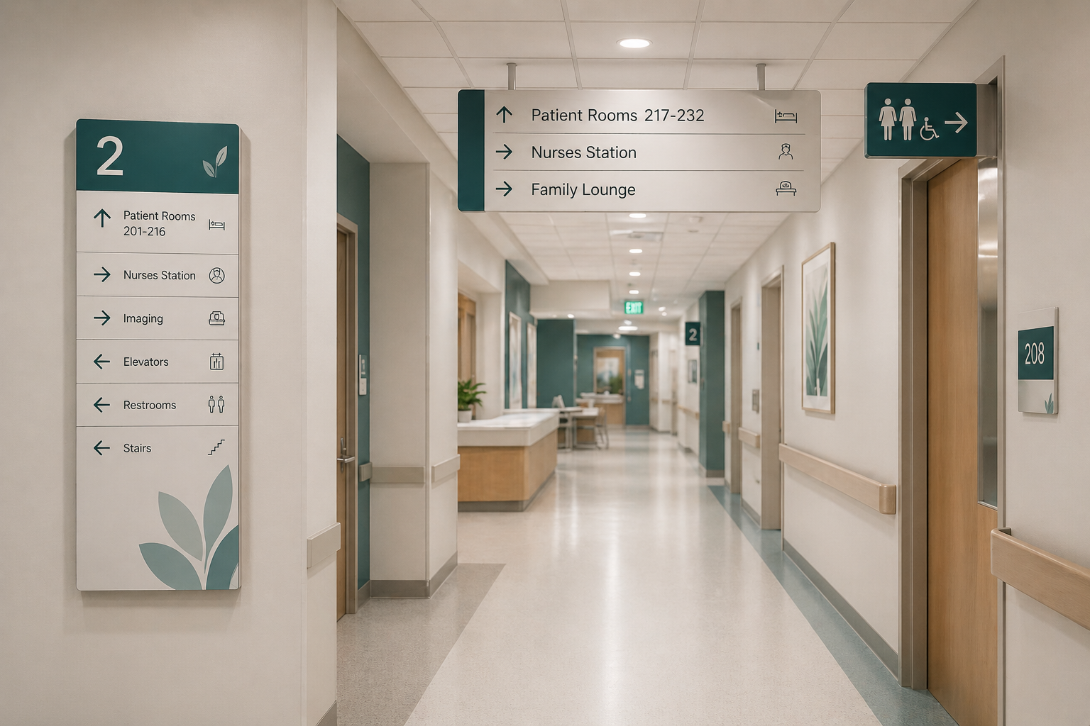Wayfinding and Signage Hospital Interior Design