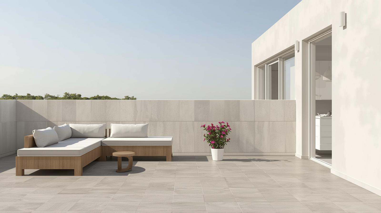 Parapet wall design simple and minimalist.