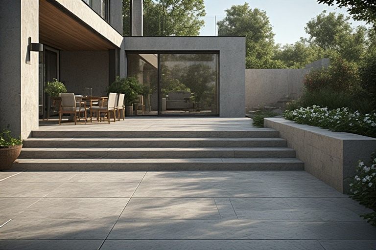 Slate finish outdoor anti slip rough tiles for stairs