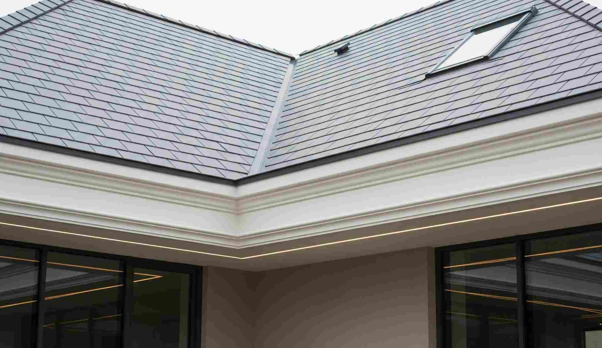 Slate Grey Roof Tiles Soft White POP