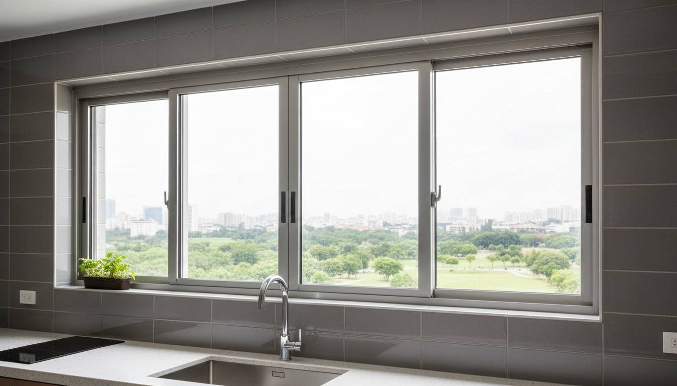 Sleek sliding window design for compact Indian homes