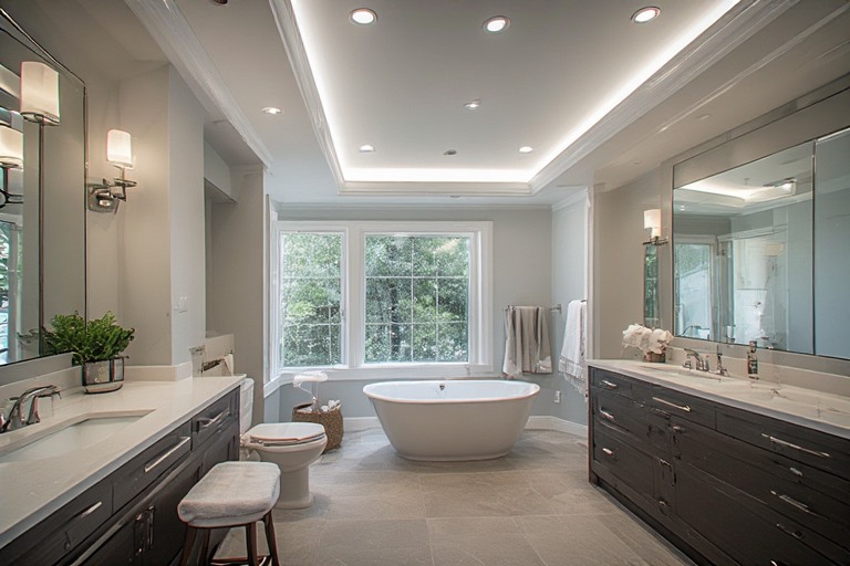 Vaulted Bathroom Ceiling Design
