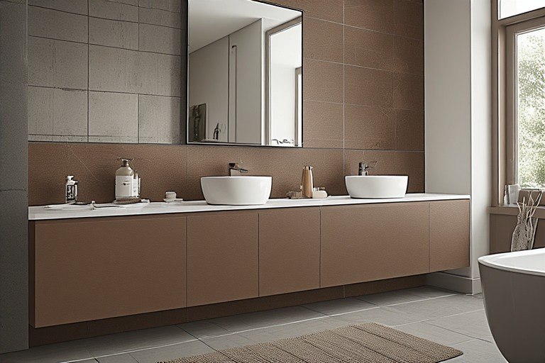 Modern brown and grey kitchen colour combination