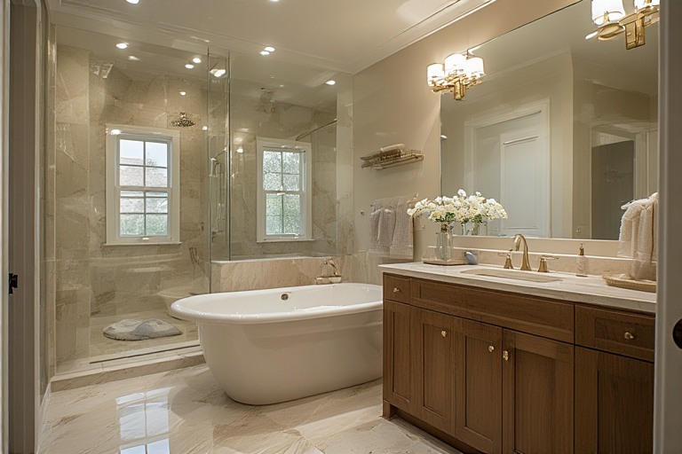 Luxury House Interior For Spa-Like Bathroom