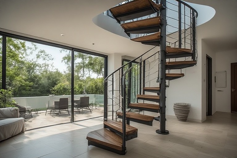 Spiral Staircase Balcony Design