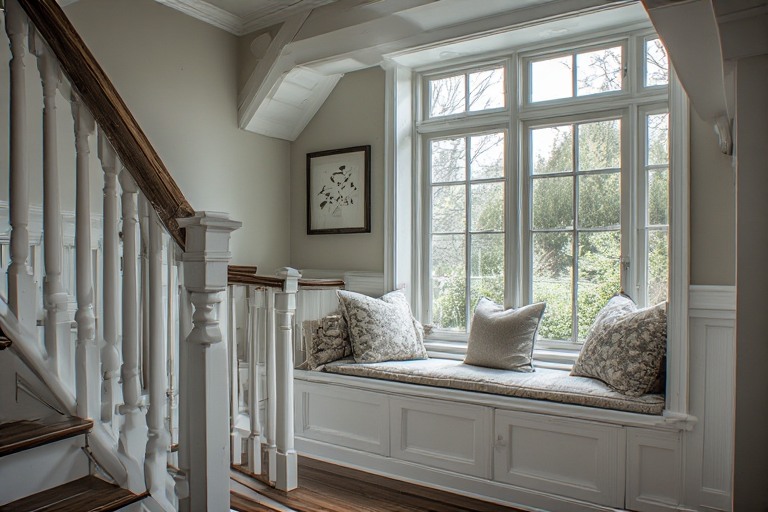Landing Bench Staircase Window Design