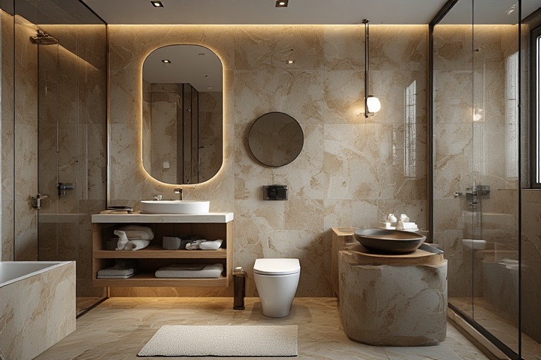 Stretch Bathroom Ceiling Design