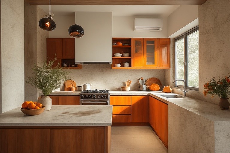 Sunny Orange – A Cheerful Kitchen Colour Combination