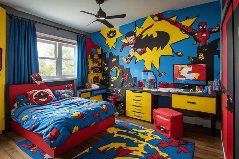Superhero-Inspired Kids Bedroom Design