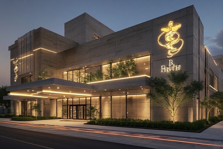 Symbolic healthcare signage incorporated elegantly