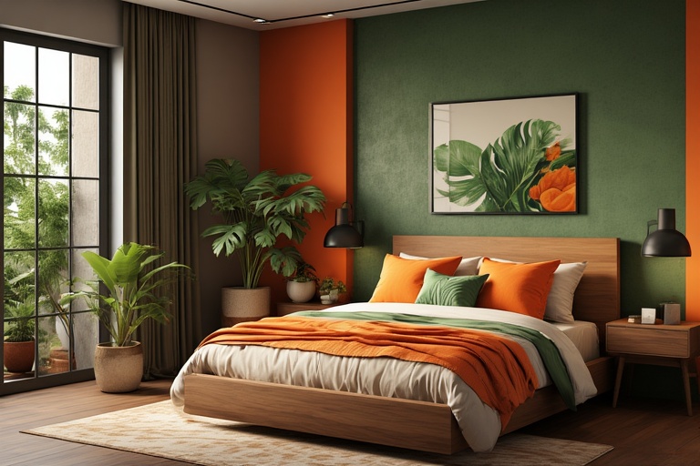 Tangerine Orange & Hunter Green – Rich, Contrasting & Nature-Inspired Combination