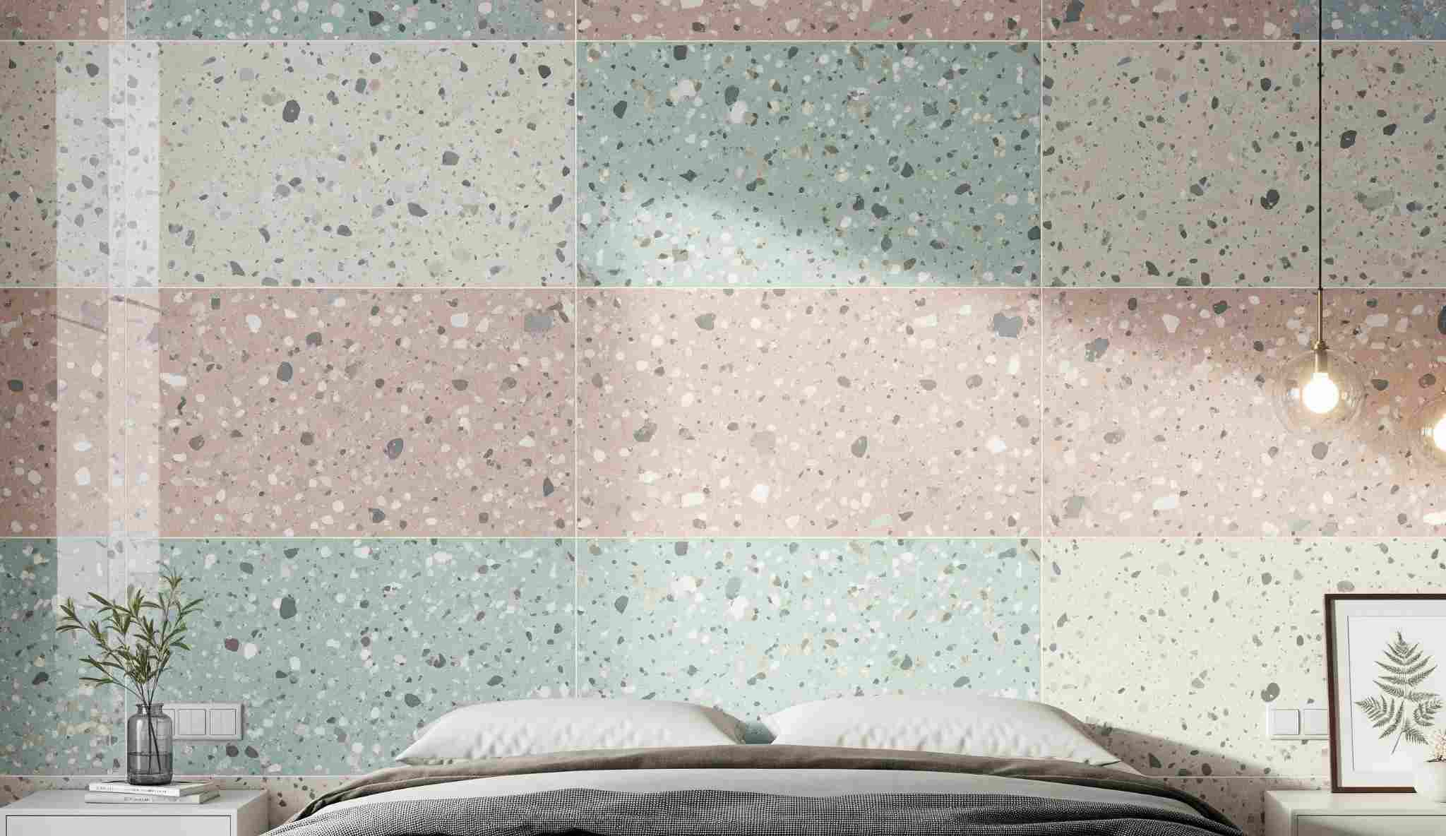 Terrazzo Inspired Speckled Tiles for Subtle Playfulness