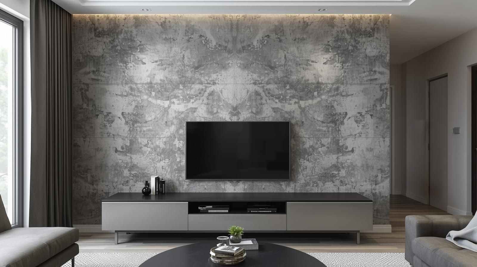 Textured Concrete Accent Walls