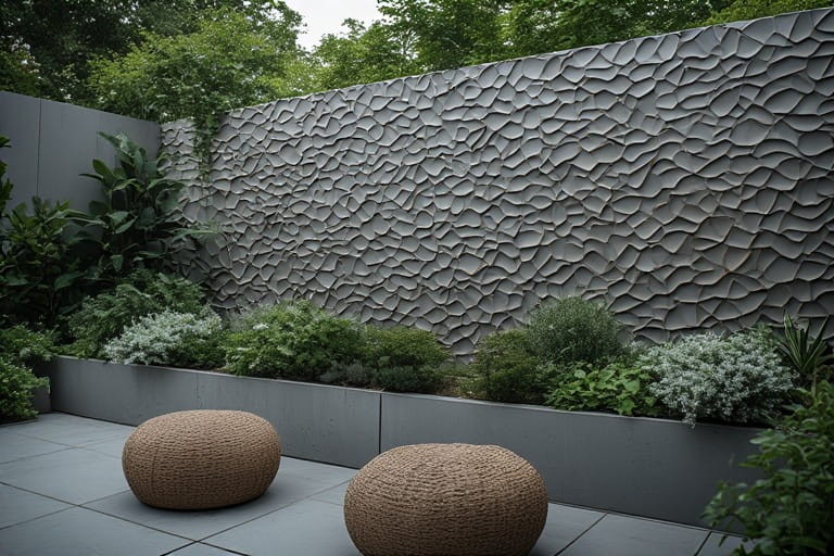 Textured Garden Wall Design