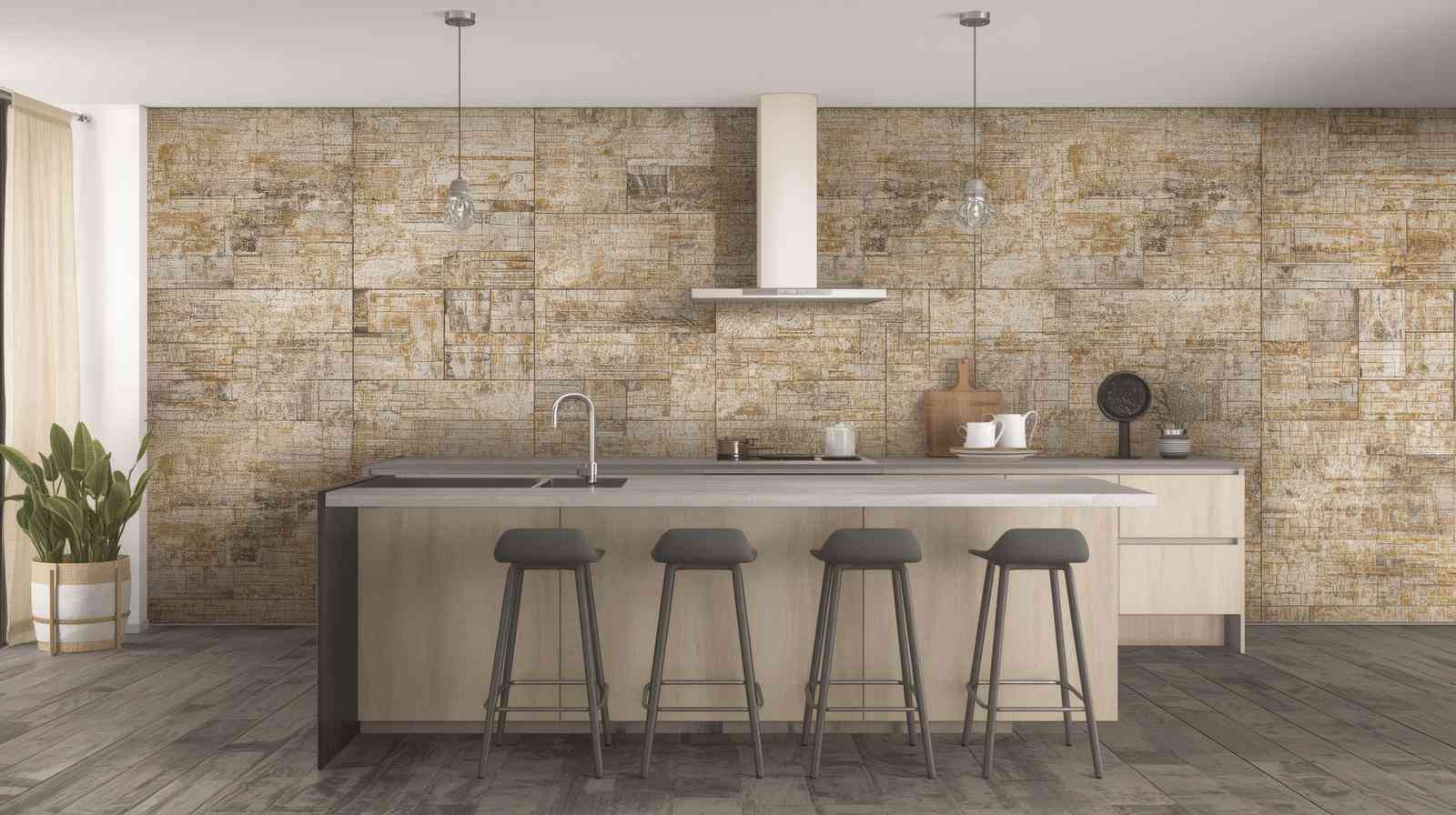 Textured Stone-Effect Tiles: Natural Appeal Indoors