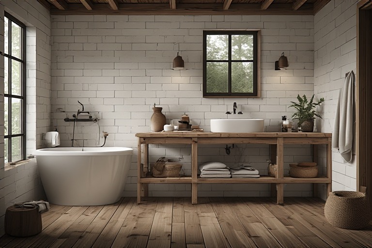 Farmhouse Retreat Rustic Bathroom Design