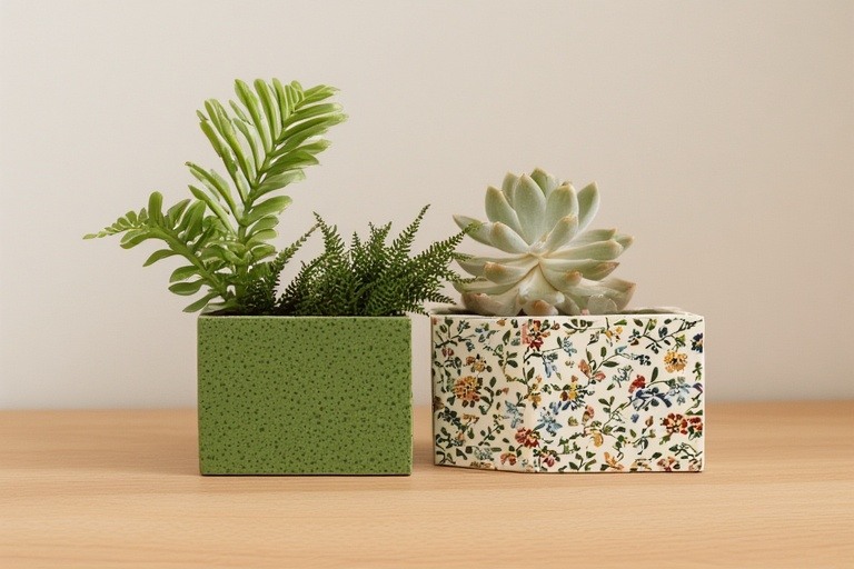 Tile-Based Planters for a Touch of Green