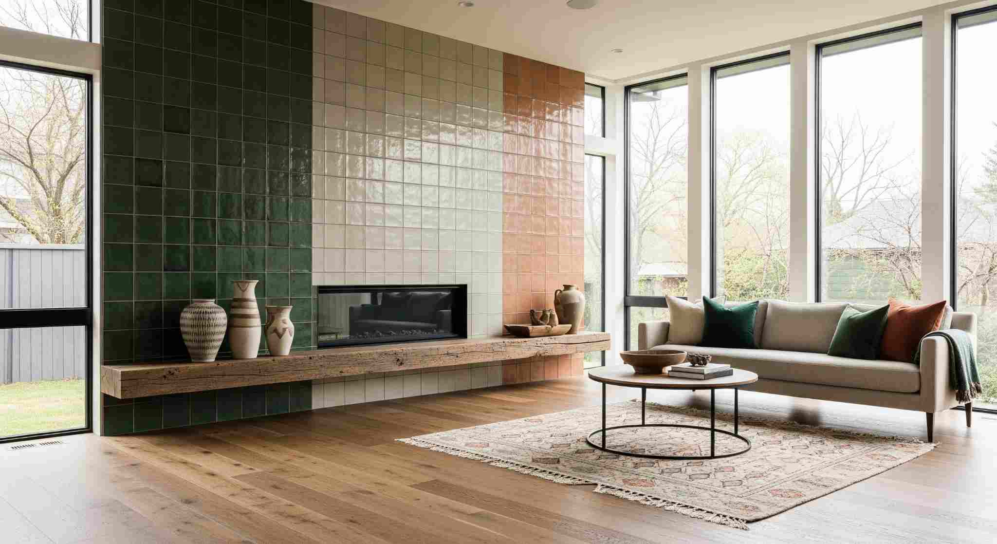 Tile Colours for Warm Wood Floors