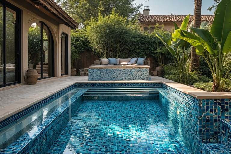 Tiled Pools with Indian and Moroccan Patterns
