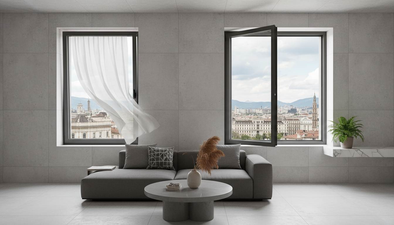 Modern tilt and turn window design for European style flats