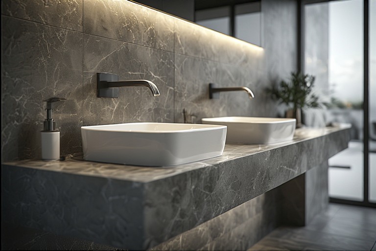 Touchless Lobby Washbasin Design