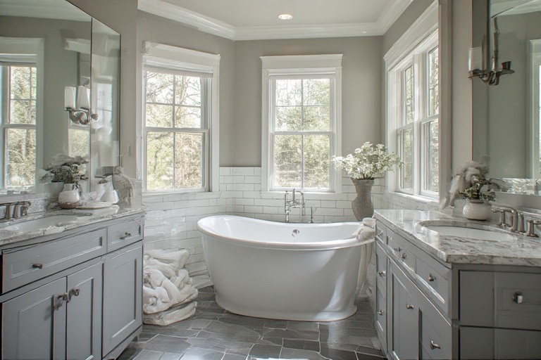 Transom Bathroom Windows Design