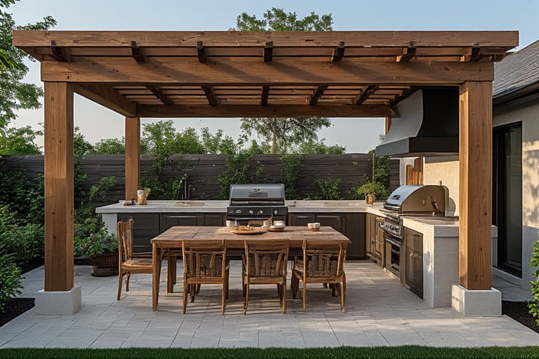 Tucked Away Nook Outdoor Kitchen Designs