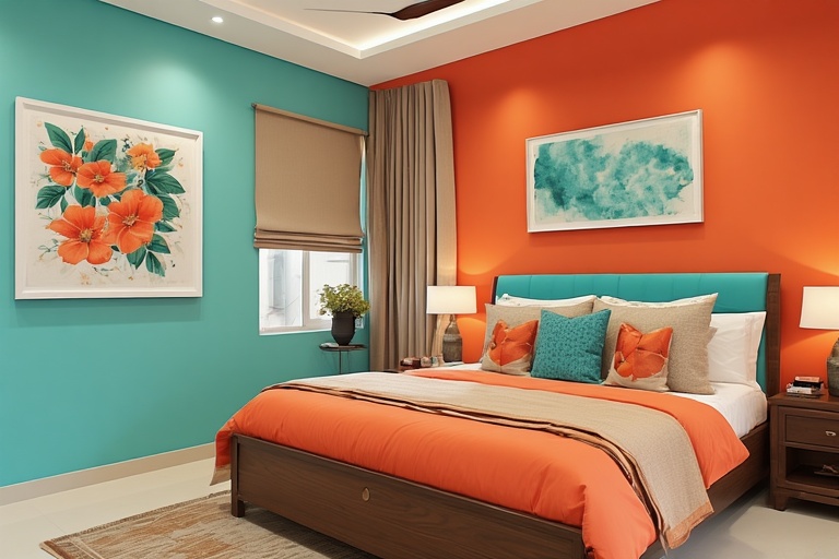 Turquoise & Coral Orange – Refreshing, Tropical & Playful Colour Blend