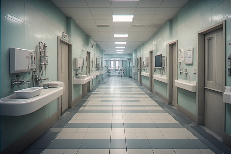 Hospital Interior Design with Durable Tiles and Materials