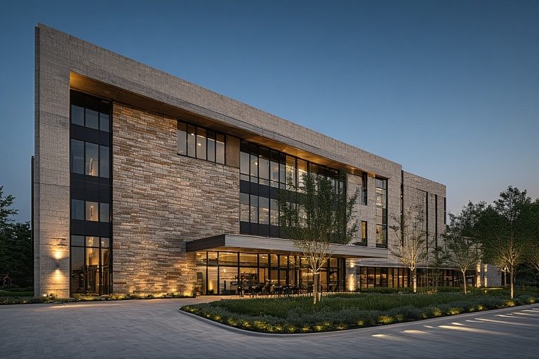 Use of natural stone elevation tiles for an earthy feel