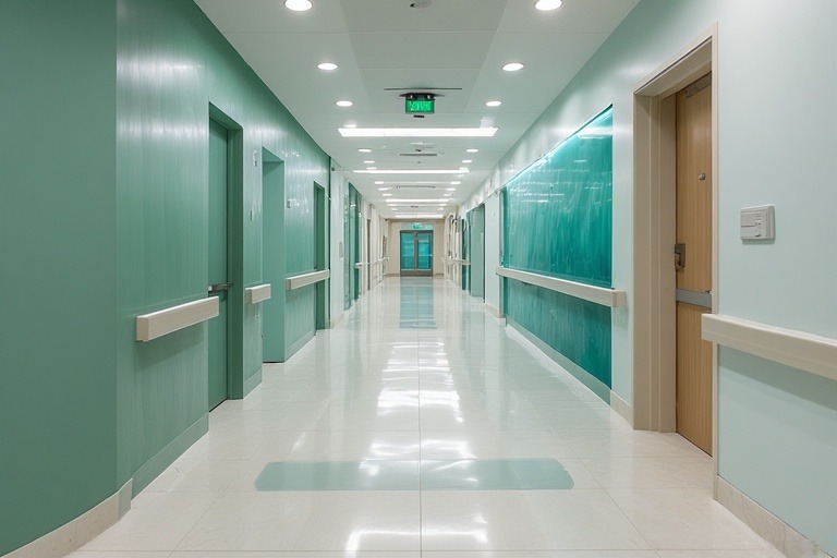 Use of vibrant, antiseptic tile colours for mental well-being