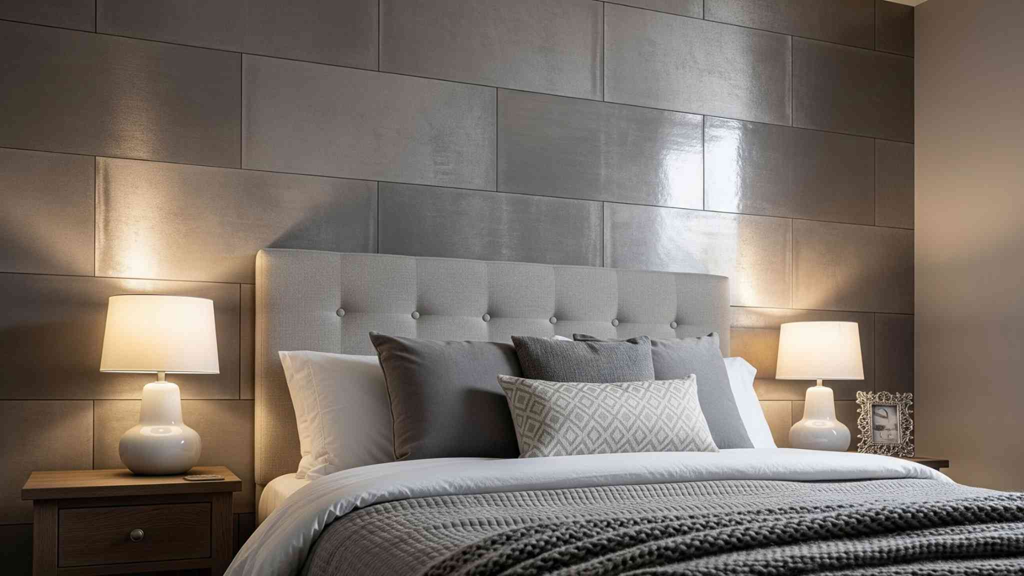 Velvet Finish Grey Tiles