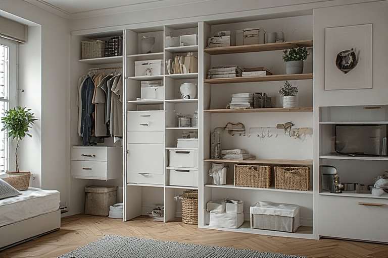 Small Bedroom Design with Vertical Storage