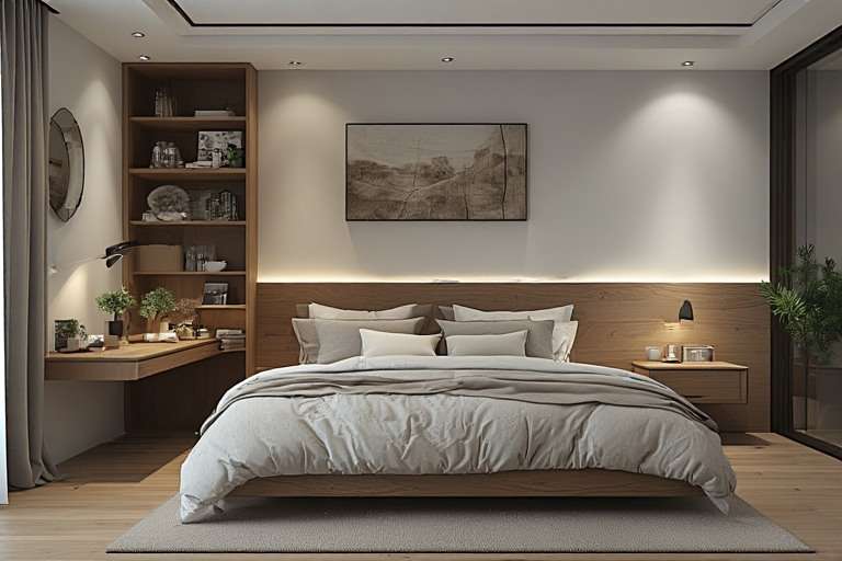 Wall-Mounted Furniture Small Bedroom Design Idea