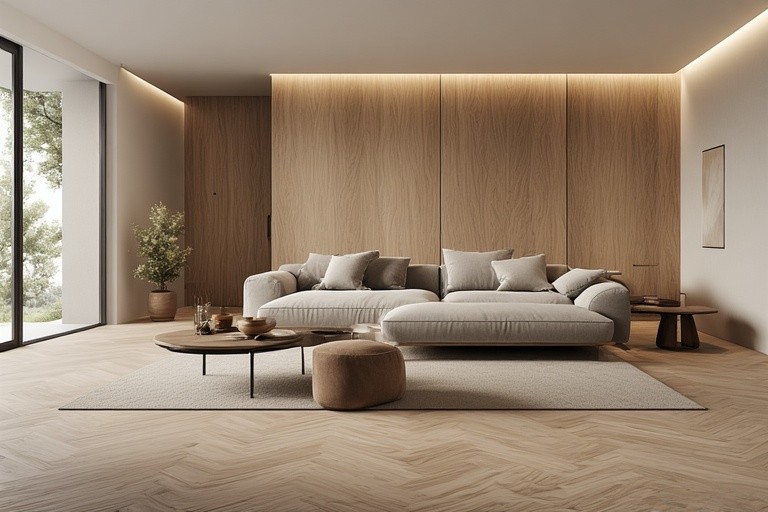 Warm Wooden Wall Panelling