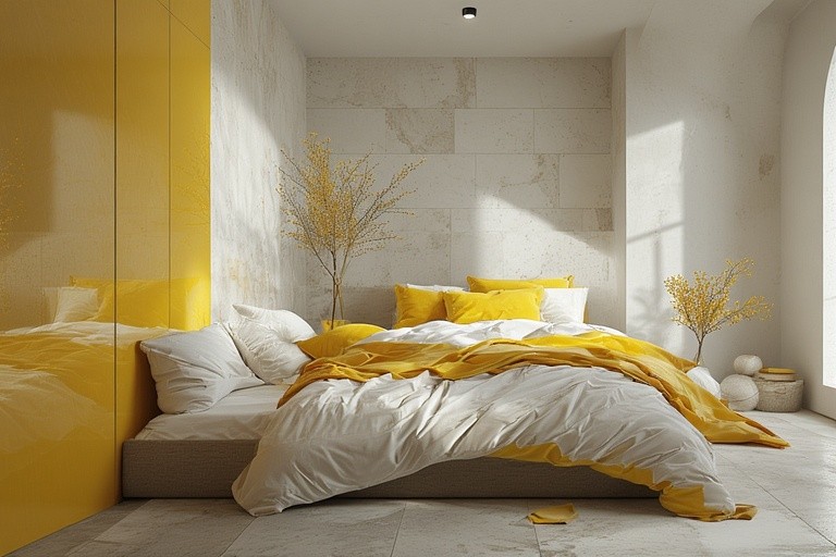 Warm Yellow and Bright White