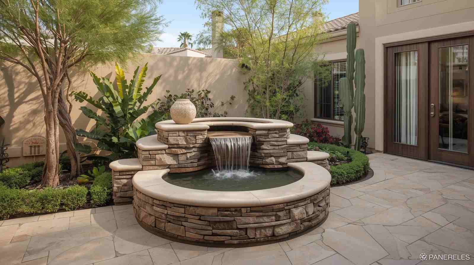 Water Feature Terrace Garden Oasis