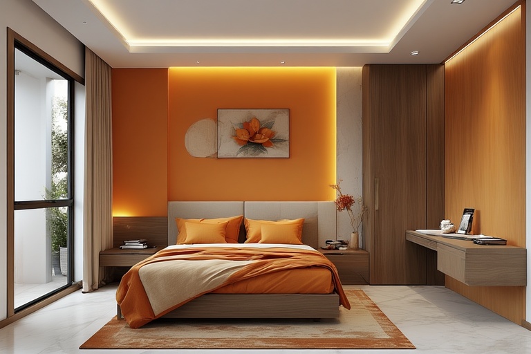 White & Pumpkin Orange – Clean, Bright & Energetic High-Contrast Mix
