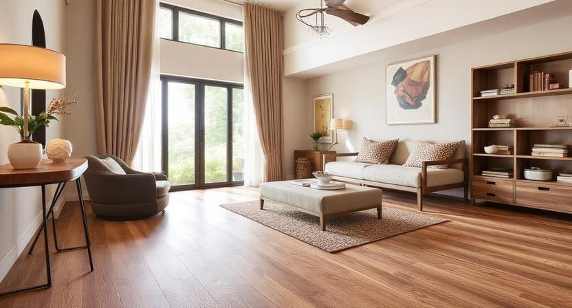 Wood-Look Tiles for Warmth Without Wood Care