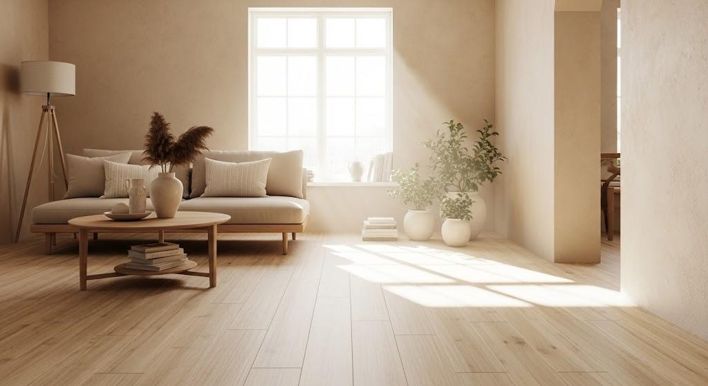 Wood and Beige Combination