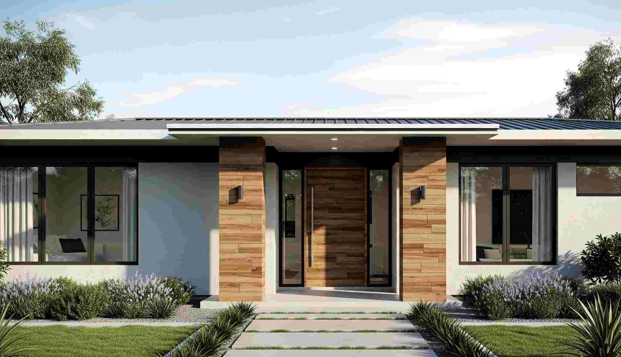 Wood Look Canopy And Columns