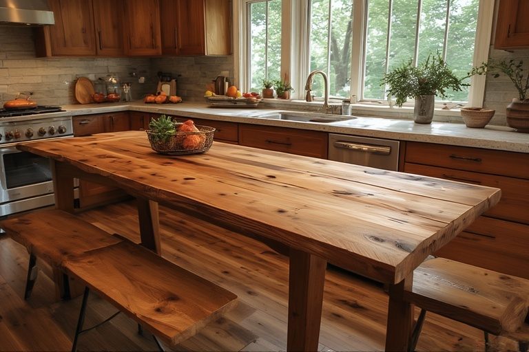 Wooden kitchen table top